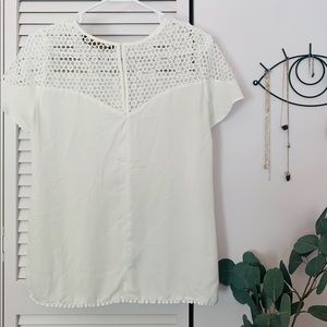 ZARA | White semi opened blouse